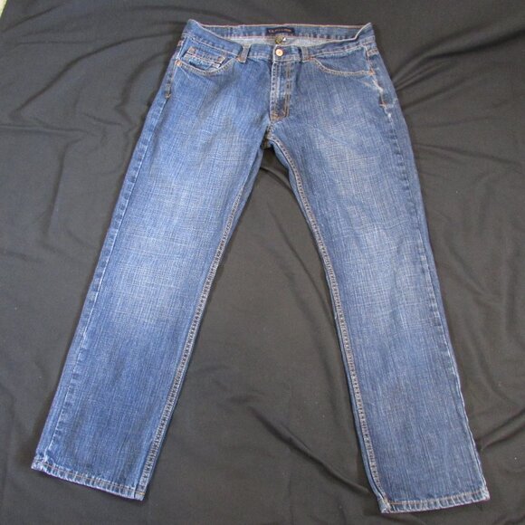 US Polo Assn. Men's Jeans 38/32 Blue Perfectly Faded - Picture 2 of 8